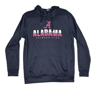 Colosseum Alabama Crimson Tide Mens Black Performance Hoodie Sweatshirt Medium